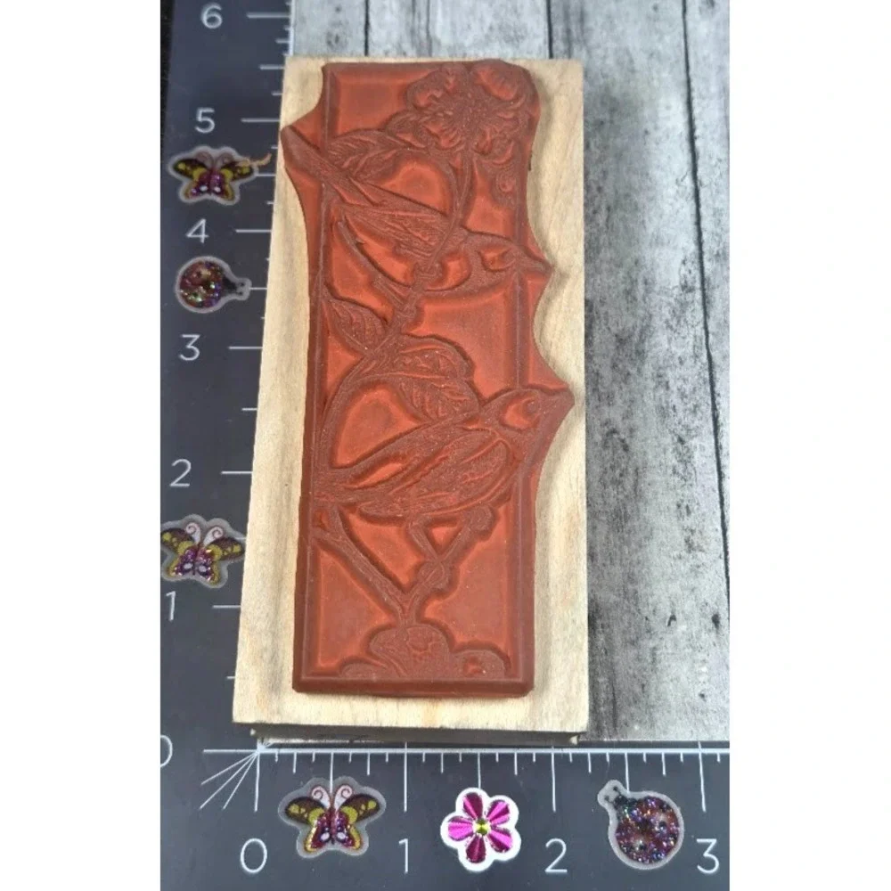 Hero Arts Bird Bookmark H923 Flowers Tree Branch Rubber Stamp Wood #D1